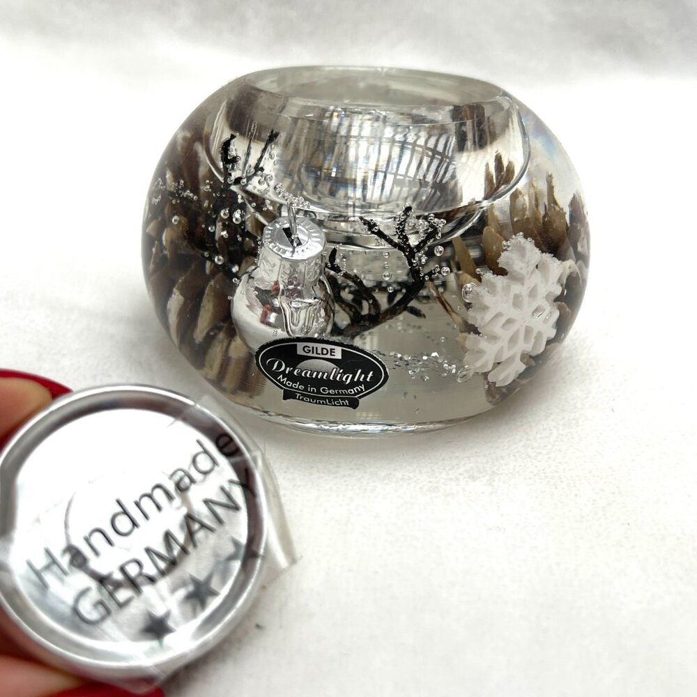 NWT Made in Germany Handemade Crystal Dreamlight "Winter Story" Candle Holder - Picture 3 of 12